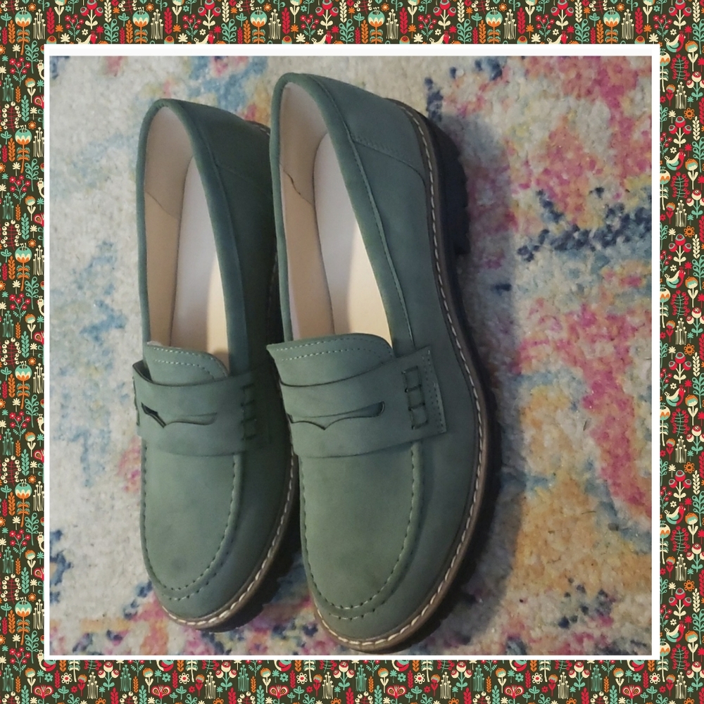 Green Loafers for Women